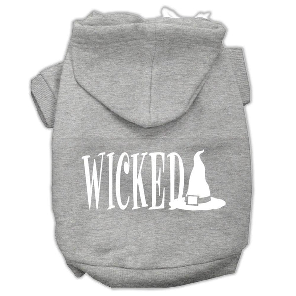 Wicked Screen Print Pet Hoodies Grey Size XL (16)