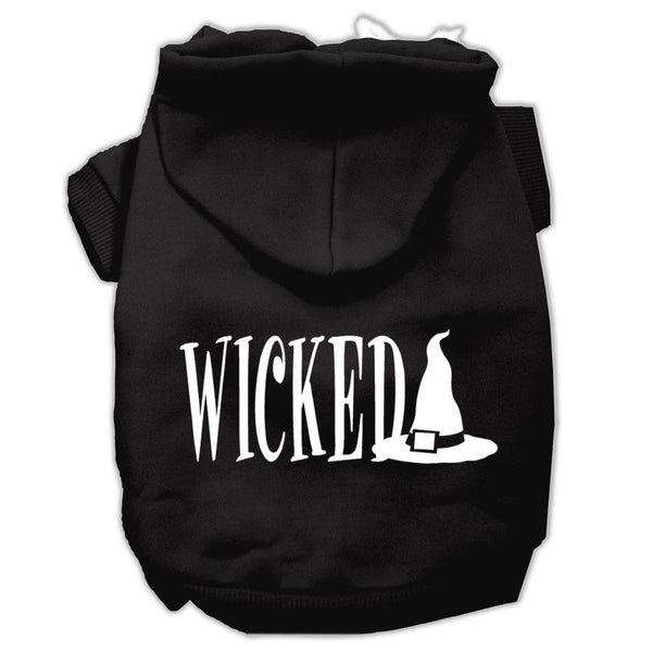 Wicked Screen Print Pet Hoodies Black Size XXL (18)