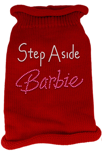 Step Aside Barbie Rhinestone Knit Pet Sweater LG Red