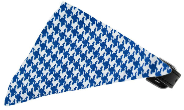 Primary Blue Houndstooth Bandana Pet Collar Black Size 12