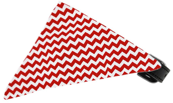 Red Chevron Bandana Pet Collar Black Size 20