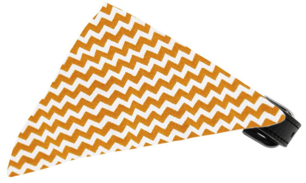 Sun Kissed Yellow Chevron Bandana Pet Collar Black Size 18