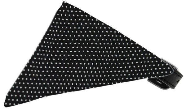 Black Swiss Dots Bandana Pet Collar Black Size 18