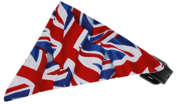 Union Jack(British) Flag Bandana Pet Collar Black Size 10