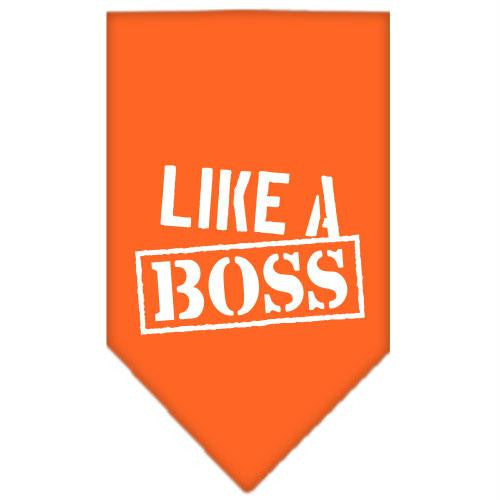 Like a Boss Screen Print Bandana Orange Large