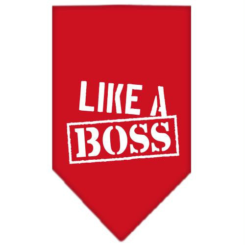 Like a Boss Screen Print Bandana Red Large