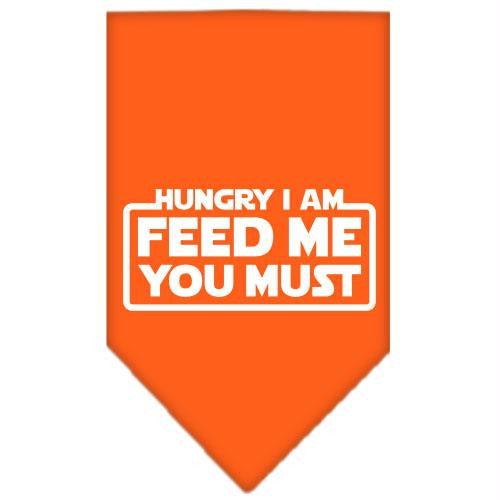 Hungry I Am Screen Print Bandana Orange Small