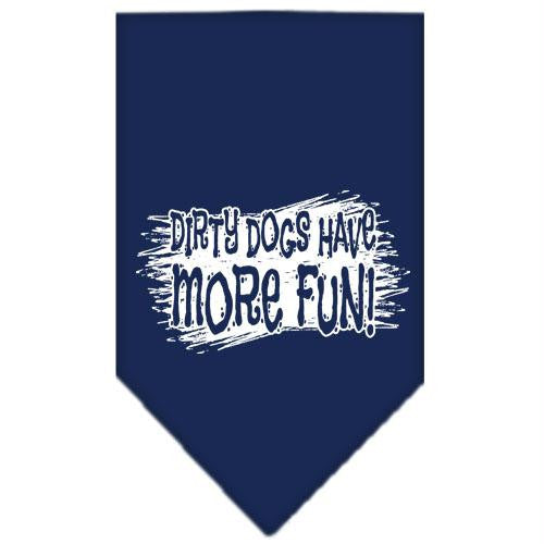 Dirty Dog Screen Print Bandana Navy Blue Small