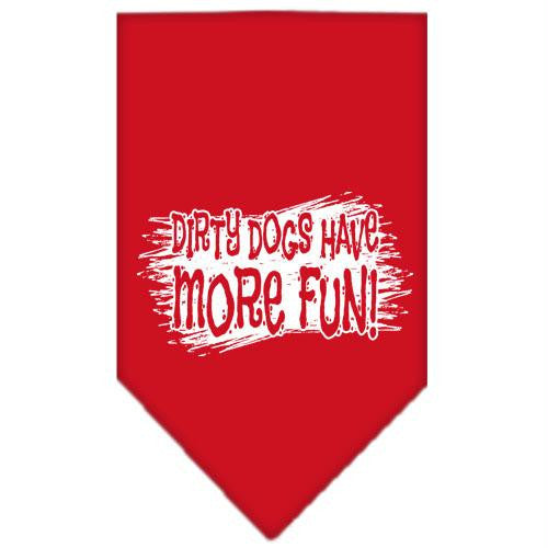 Dirty Dog Screen Print Bandana Red Small