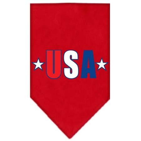 USA Star Screen Print Bandana Red Small