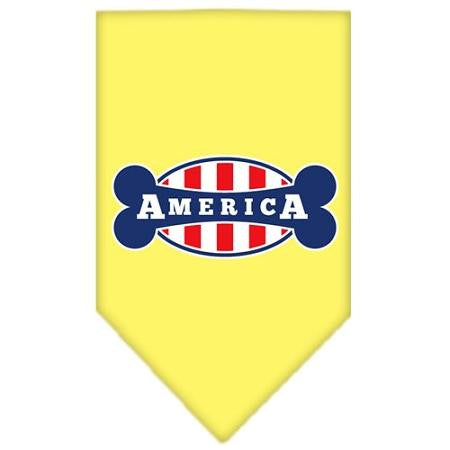 Bonely in America Screen Print Bandana Yellow Small