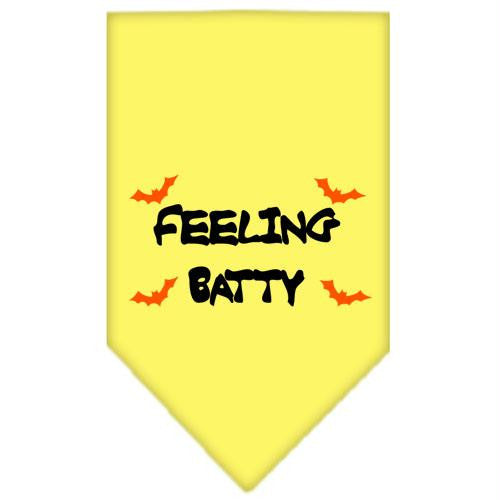 Feeling Batty Screen Print Bandana Yellow Large