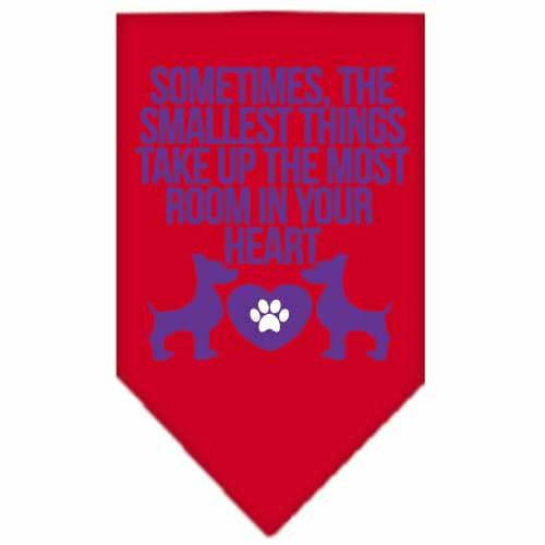 Smallest Things Screen Print Bandana Red Large