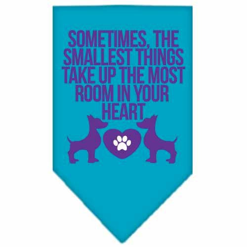 Smallest Things Screen Print Bandana Turquoise Large