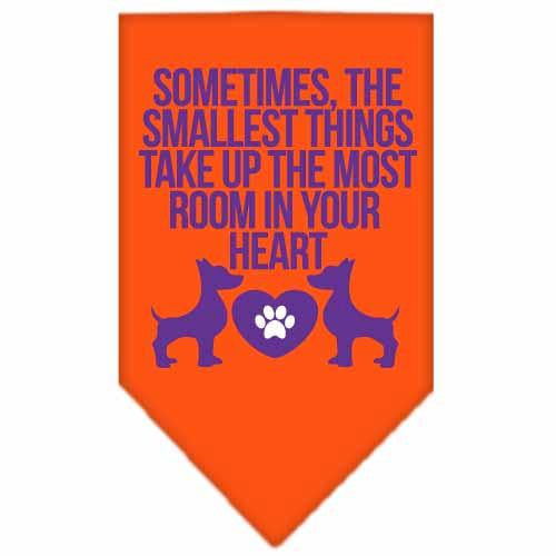 Smallest Things Screen Print Bandana Orange Small