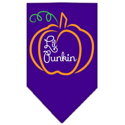 Lil Punkin Screen Print Bandana Purple Large