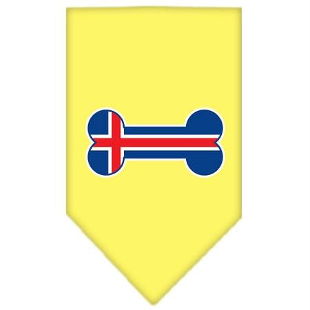 Bone Flag Iceland  Screen Print Bandana Yellow Large