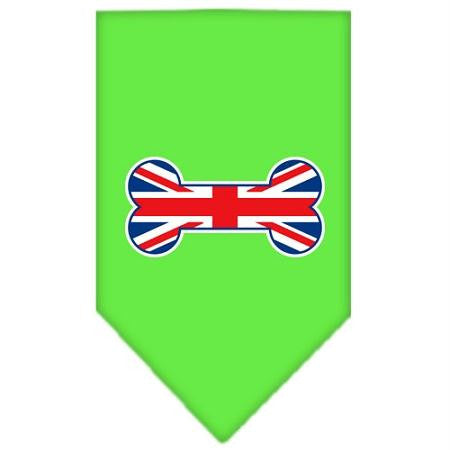 Bone Flag UK  Screen Print Bandana Lime Green Large