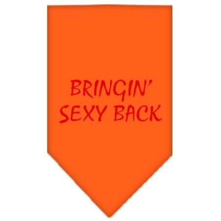 Bringin Sexy Back Screen Print Bandana Orange Large