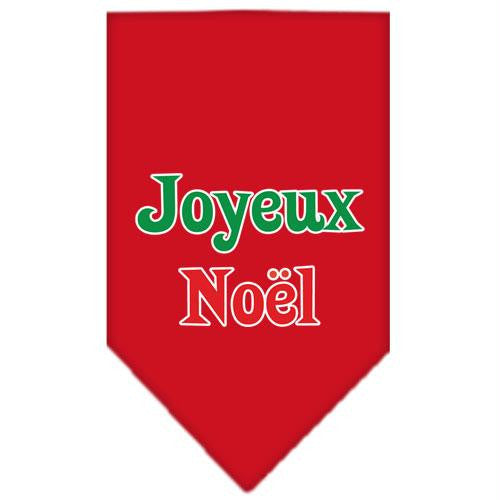 Joyeux Noel Screen Print Bandana Red Large