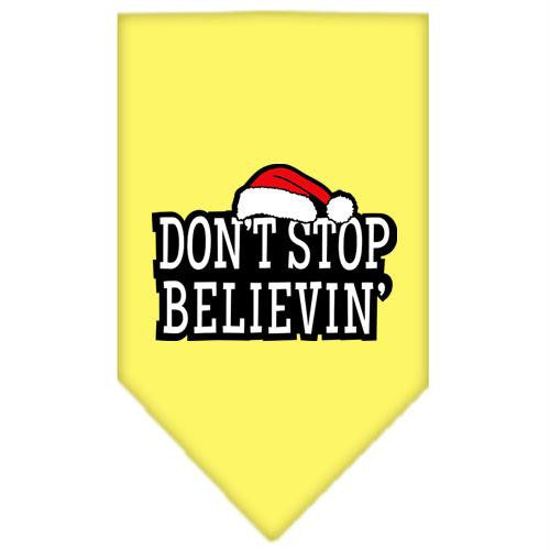 Dont Stop Believin Screen Print Bandana Yellow Small