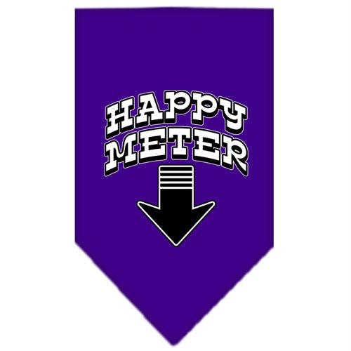 Happy Meter Screen Print Bandana Purple Small