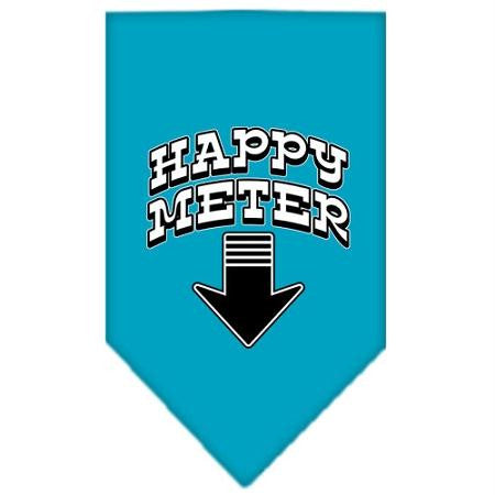 Happy Meter Screen Print Bandana Turquoise Small