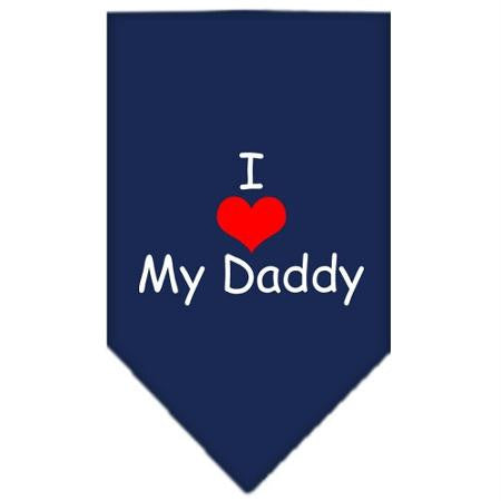 I Heart My Daddy  Screen Print Bandana Navy Blue Small