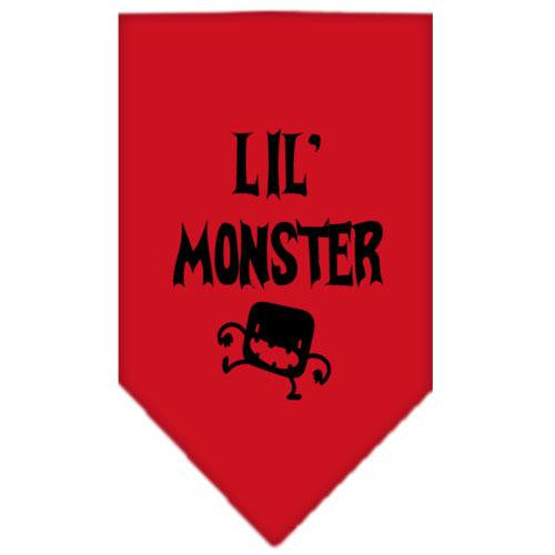 Lil Monster  Screen Print Bandana Red Large