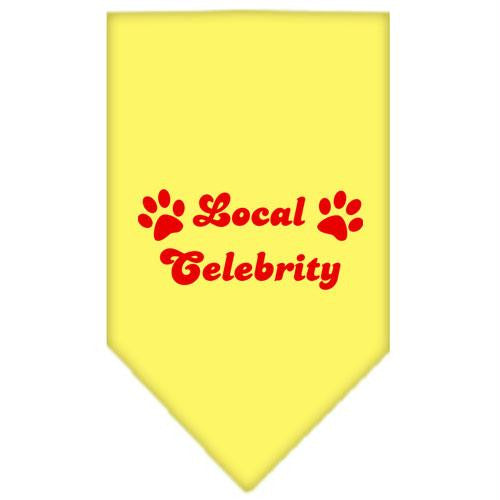 Local Celebrity Screen Print Bandana Yellow Large