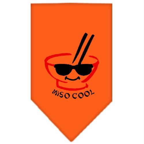 Miso Cool Screen Print Bandana Orange Small