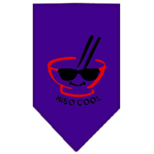 Miso Cool Screen Print Bandana Purple Small