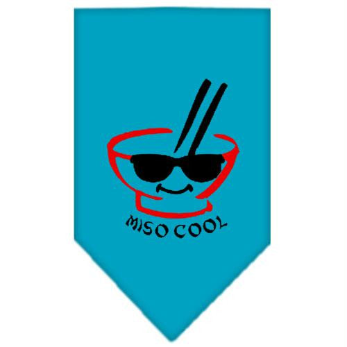 Miso Cool Screen Print Bandana Turquoise Small