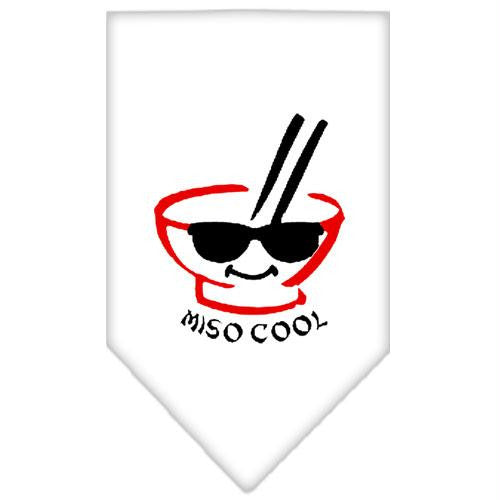 Miso Cool Screen Print Bandana White Small