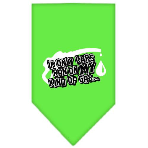 My Kind Of Gas Screen Print Bandana Lime Green Large