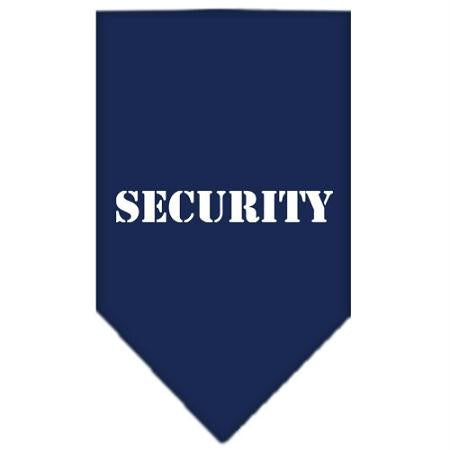 Security  Screen Print Bandana Navy Blue large