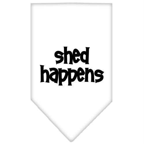 Shed Happens  Screen Print Bandana White Large