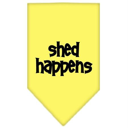 Shed Happens  Screen Print Bandana Yellow Small