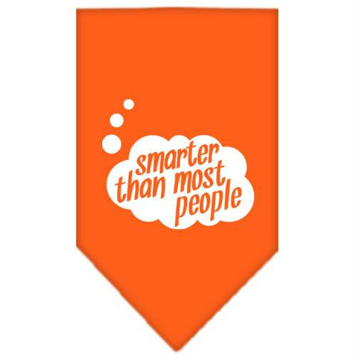 Smarter then most People Screen Print Bandana Orange Large