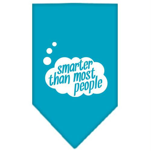 Smarter then most People Screen Print Bandana Turquoise Small