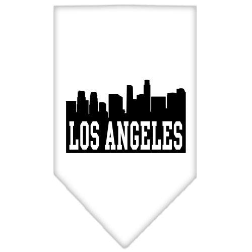 Los Angeles Skyline Screen Print Bandana White Small