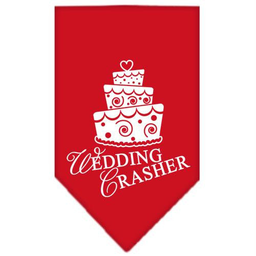 Wedding Crasher Screen Print Bandana Red Large