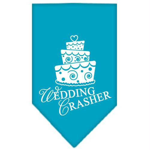 Wedding Crasher Screen Print Bandana Turquoise Small