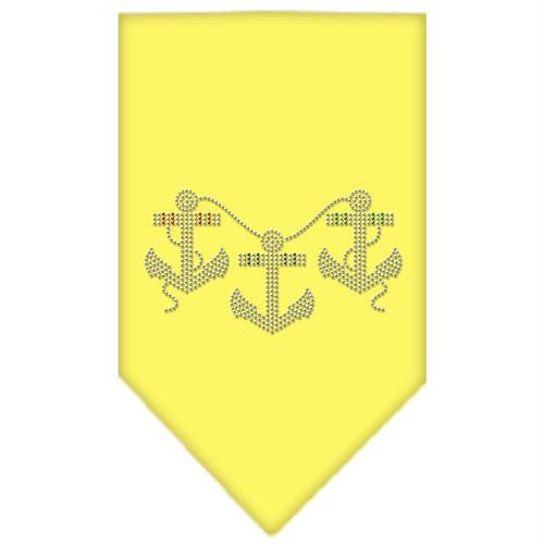 Anchors Rhinestone Bandana Yellow Small