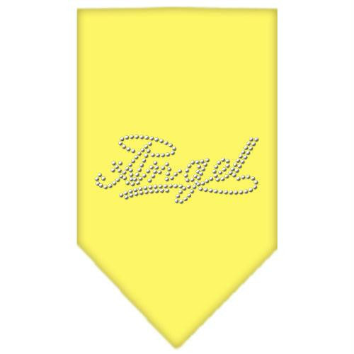 Angel Rhinestone Bandana Yellow Small