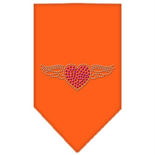 Aviator Rhinestone Bandana Orange Large