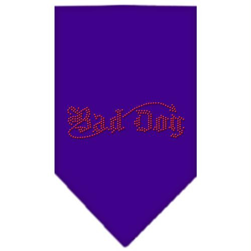 Bad Dog Rhinestone Bandana Purple Small