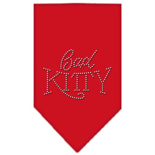 Bad Kitty Rhinestone Bandana Red Large