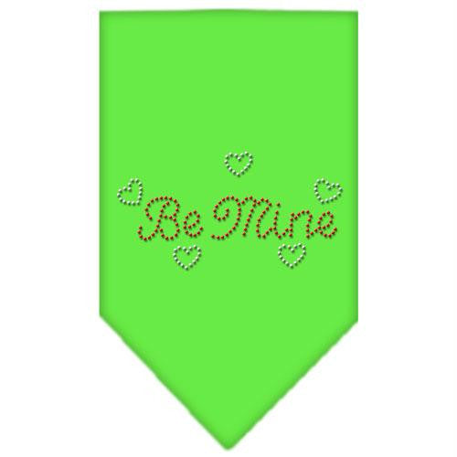 Be Mine Rhinestone Bandana Lime Green Large