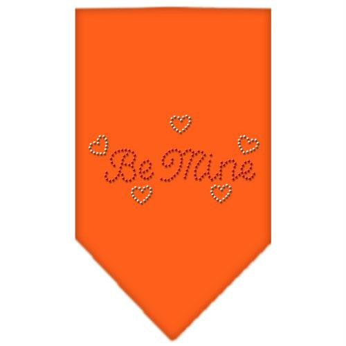 Be Mine Rhinestone Bandana Orange Large